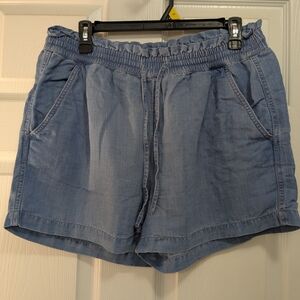 LOFT High Waist Light Blue Shorts
